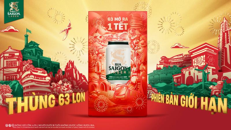 Bia Saigon Lager,  bia Tet 2025 anh 2